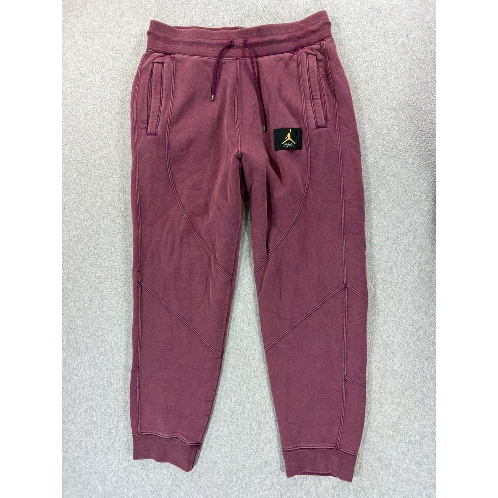 Nike AIR JORDAN Stitched Logo Standard Fit Jogger Pants (Men's Medium) Purple